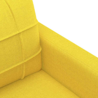 3-Sitzer Sofa Hellgelb – Modernes Polstersofa mit Kissen