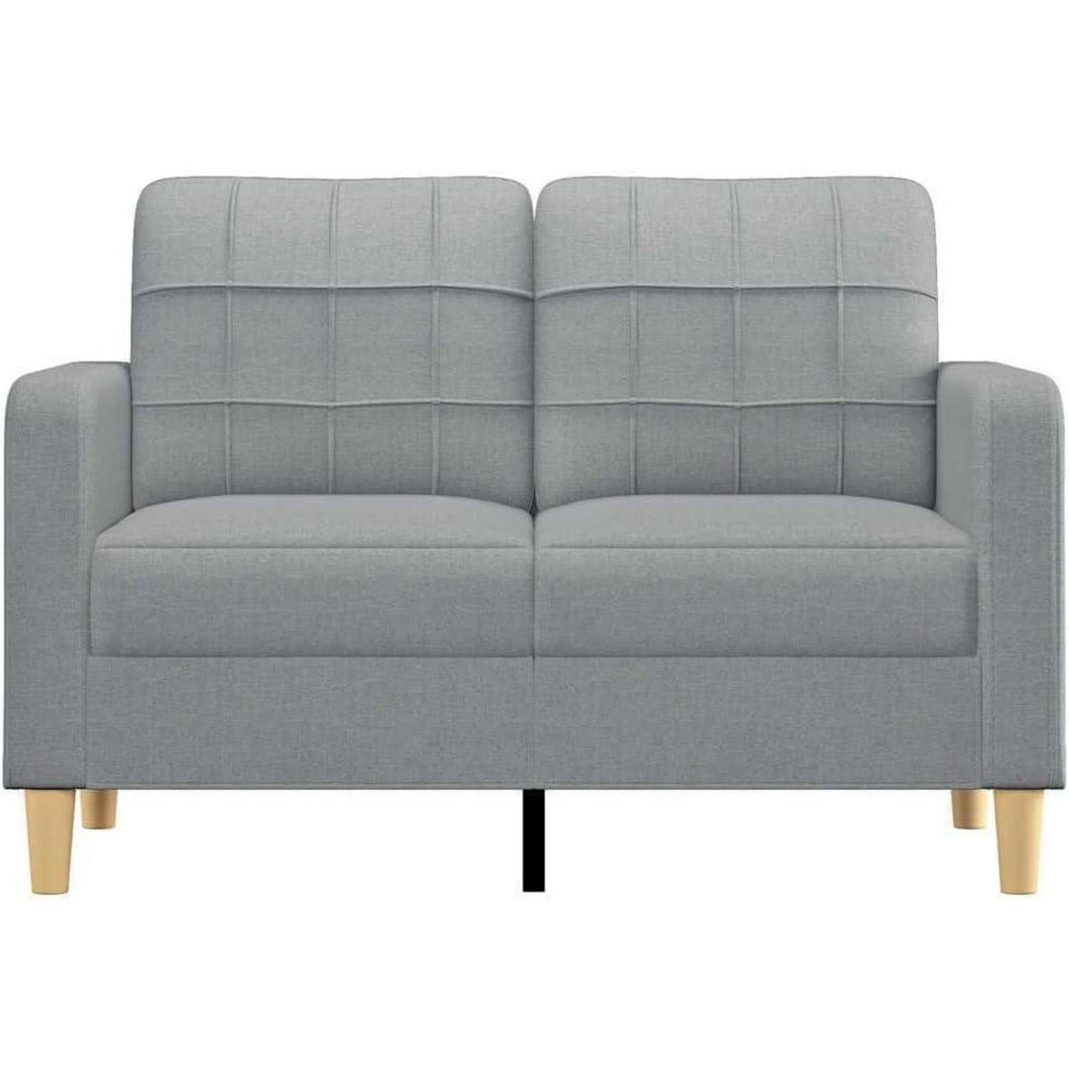 2-Sitzer Sofa Bodensofa mit Bettfunktion, Hellgrau 120cm