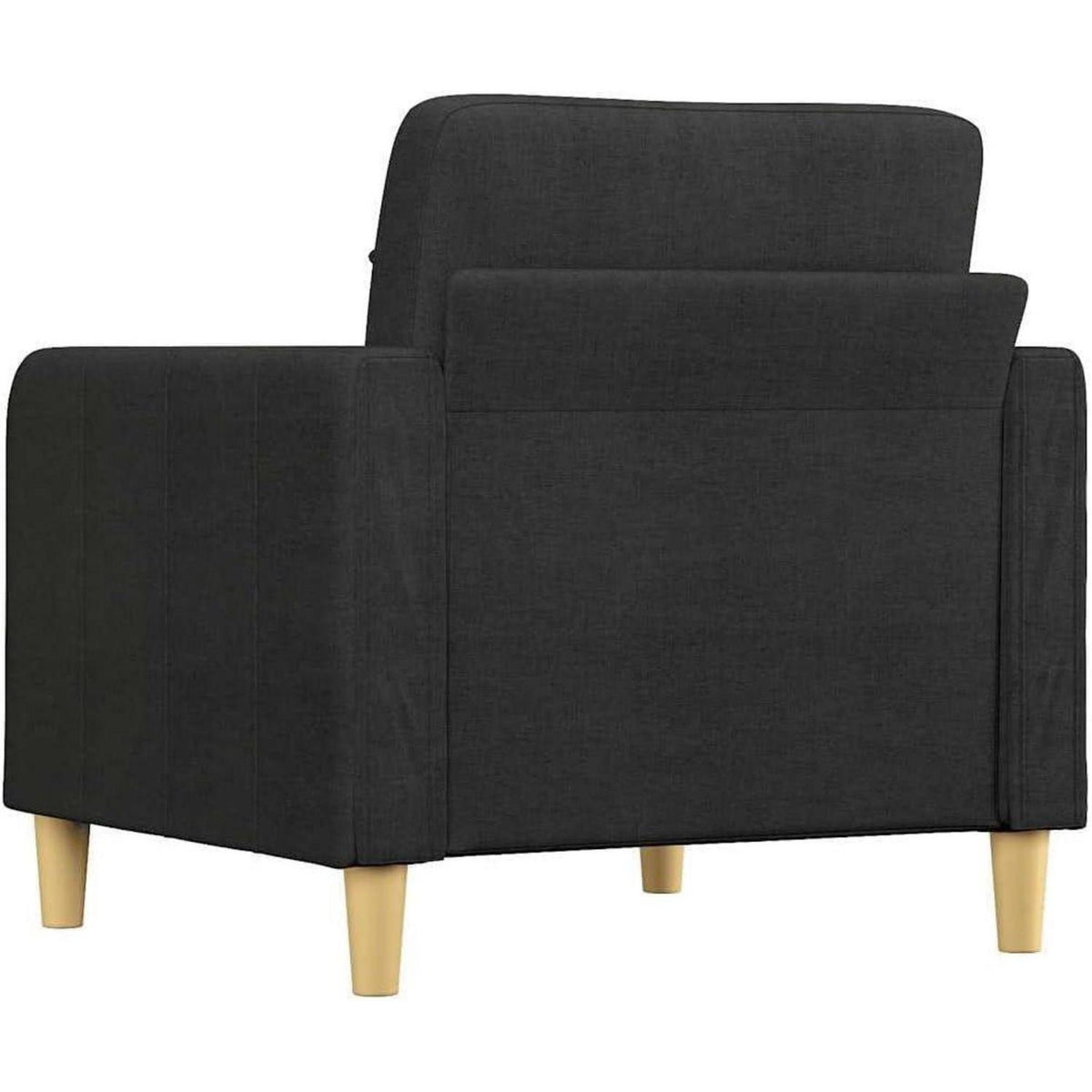 Schwarz Sofasessel mit Kissen & Armlehnen – Bequemes Loungesofa