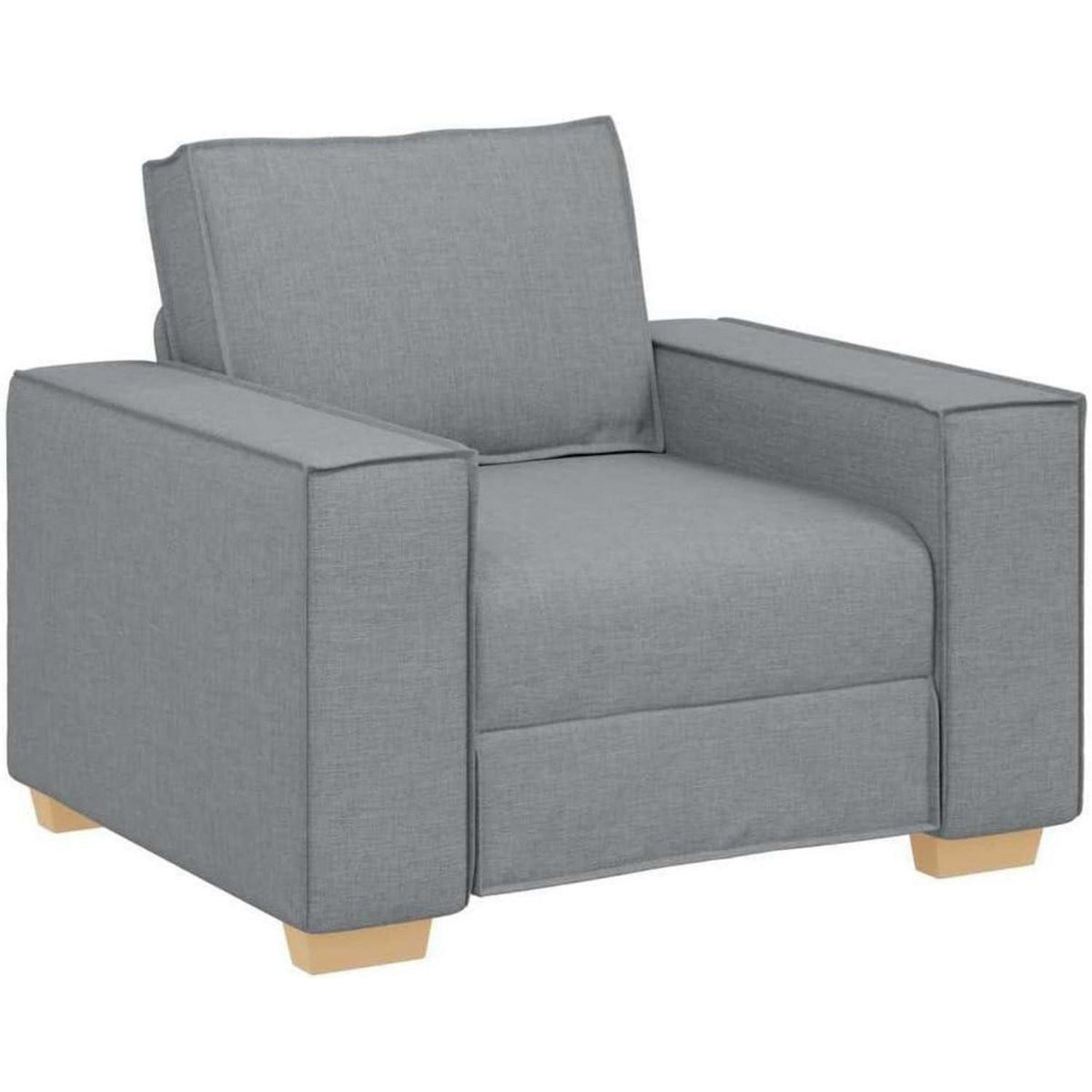 Hellgraues Sofa-Set: 3-Sitzer, 2-Sitzer & Sessel