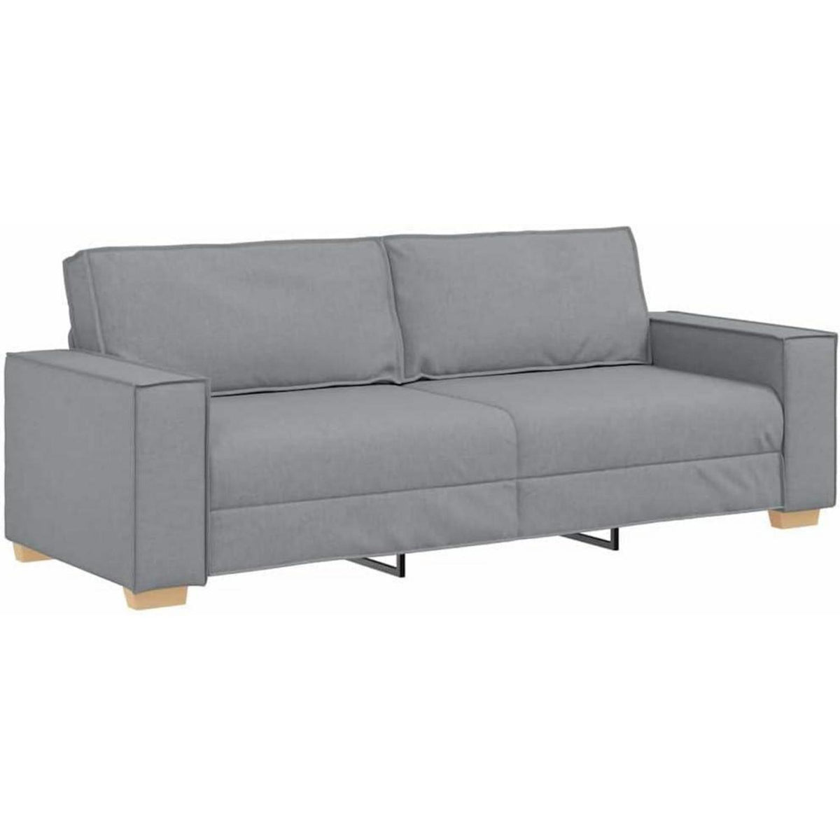 Hellgraues Sofa-Set: 3-Sitzer, 2-Sitzer & Sessel