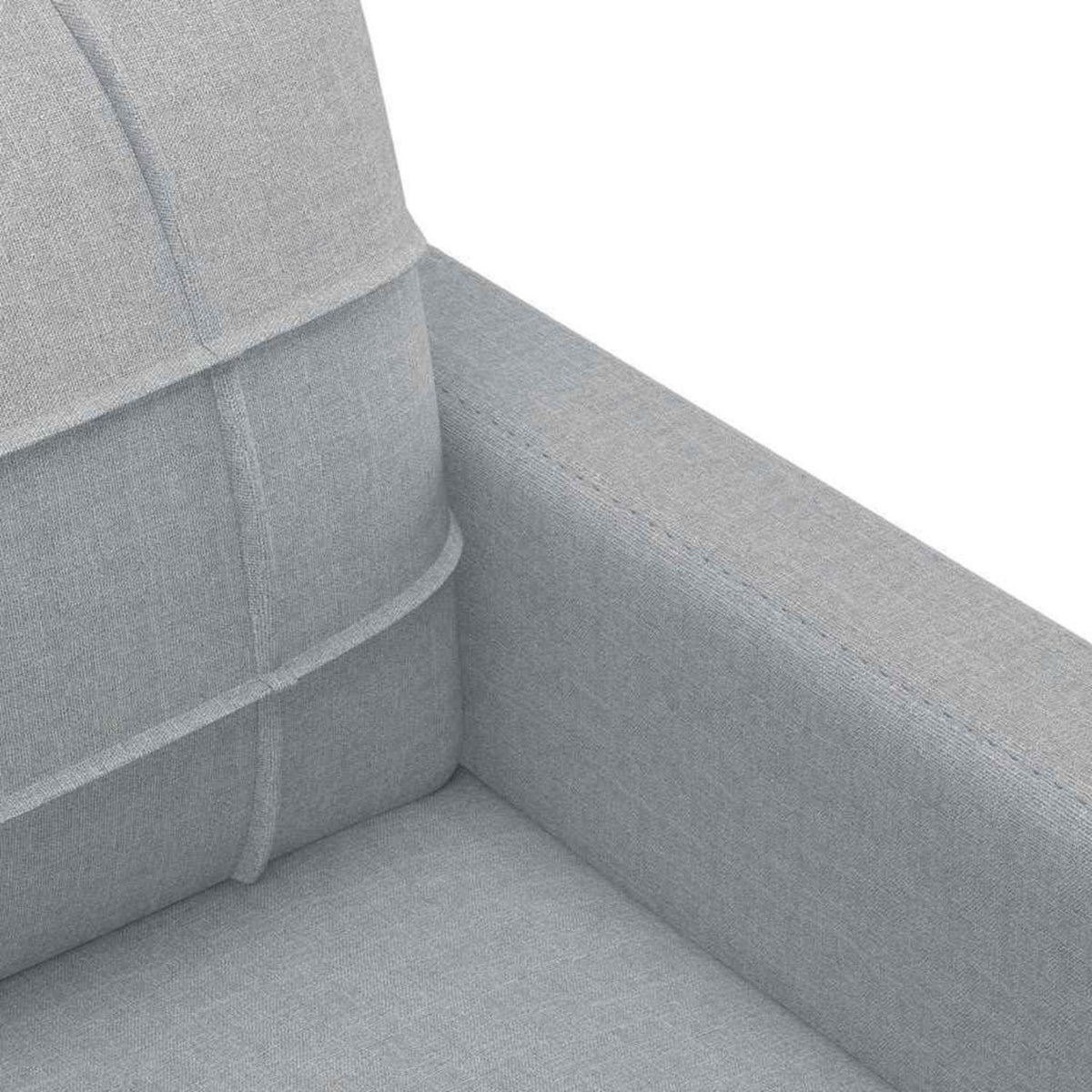 3-Sitzer Bodensofa mit Bettfunktion, Hellgrau 180cm