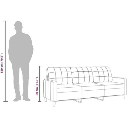 3-Sitzer Bodensofa mit Bettfunktion, Hellgrau 180cm