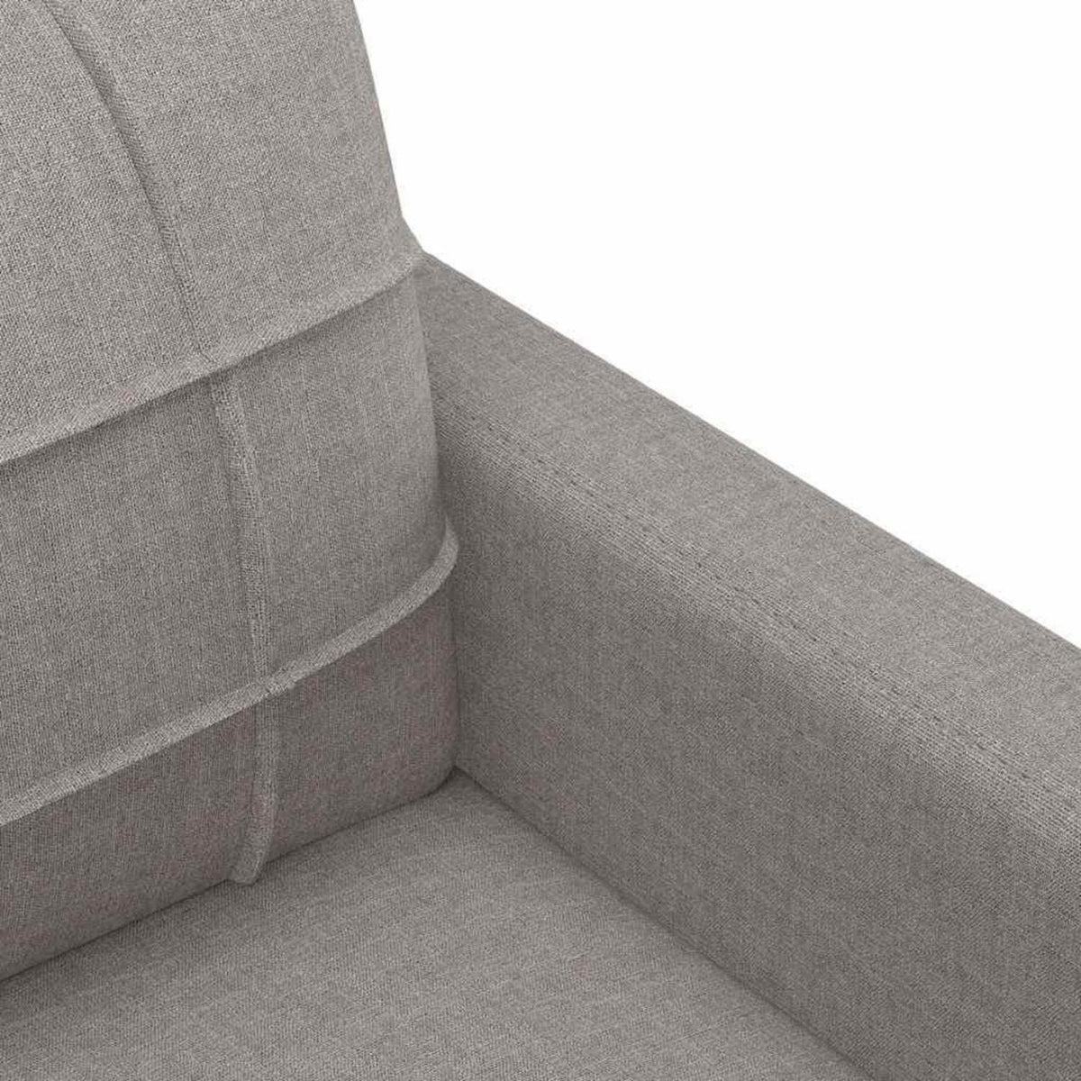 2-Sitzer Sofa mit Bettfunktion & Pillow-Armlehne, Taupe