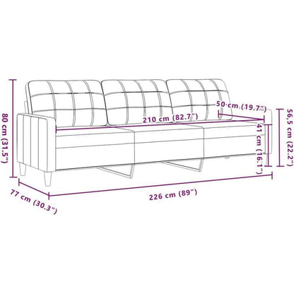 3-Sitzer Sofa Hellgelb – Modernes Polstersofa mit Kissen