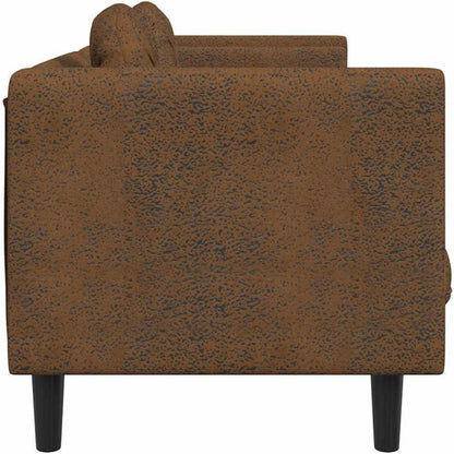 3-Sitzer Couch Modernes Polstersofa mit Samtoptik Braun