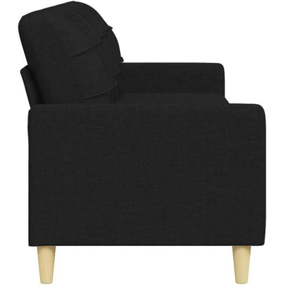 3-Sitzer Sofa mit Schlaffunktion Schwarz 210cm
