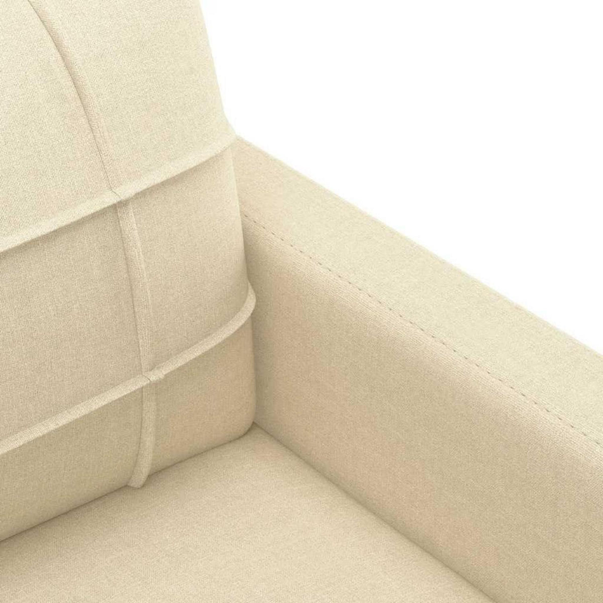 2-Sitzer Sofa mit Bettfunktion & Pillow Back – Creme 120cm