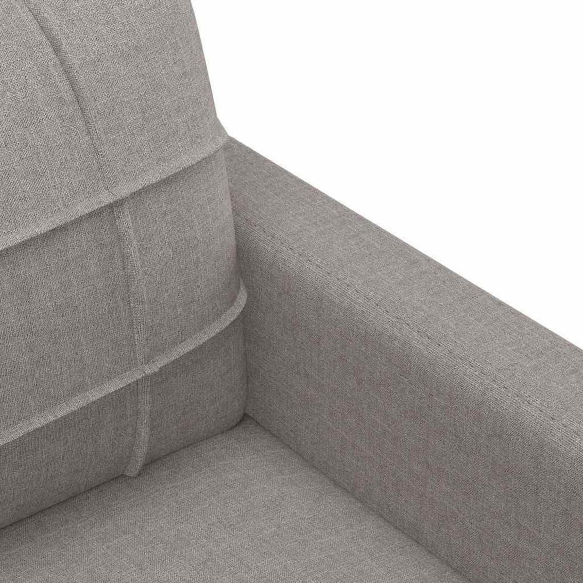 Polstersessel Sofa mit Kissen und Armlehnen, Taupe