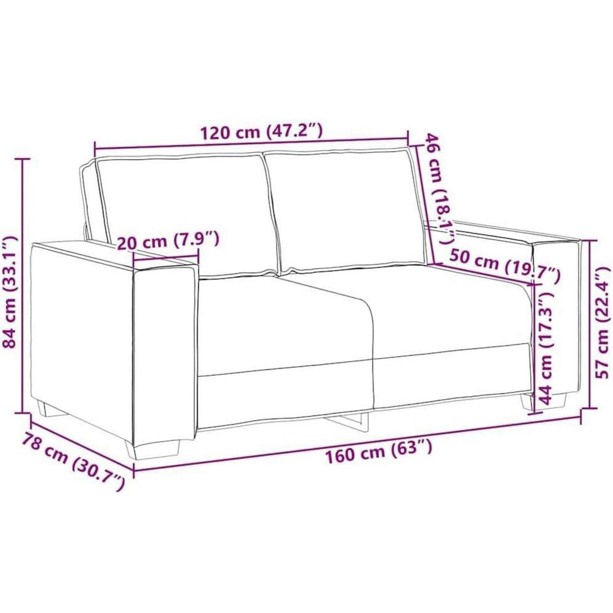 Taupe Stoffsofa 2-Sitzer & 3-Sitzer Set – Komfortabel & Vielseitig