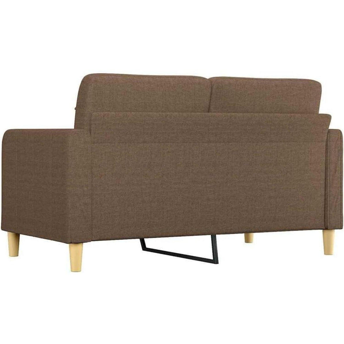2-Sitzer Sofa Braun 140 cm – Bequemes Polstersofa mit Kissen