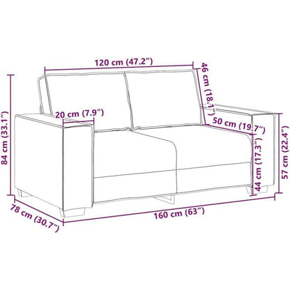 Hellgraues Sofa-Set: 2-Sitzer & 3-Sitzer Stoffsofa