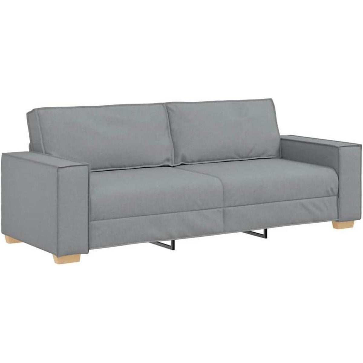 Hellgraues Sofa-Set: 2-Sitzer & 3-Sitzer Stoffsofa