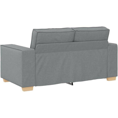 Hellgraues Sofa-Set: 2-Sitzer & 3-Sitzer Stoffsofa