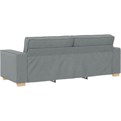 Hellgraues Sofa-Set: 2-Sitzer & 3-Sitzer Stoffsofa