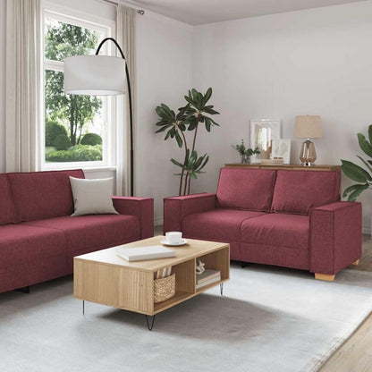 Weinrot Sofagarnitur 2-Sitzer & 3-Sitzer Stoff