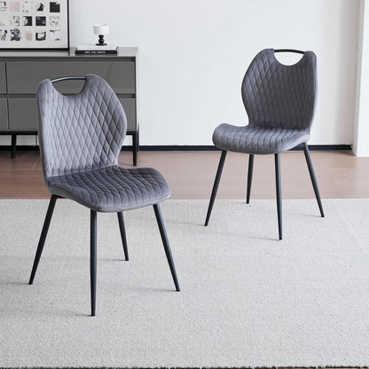 Graue Esszimmerstühle 2er-Set | Modern & Bequem