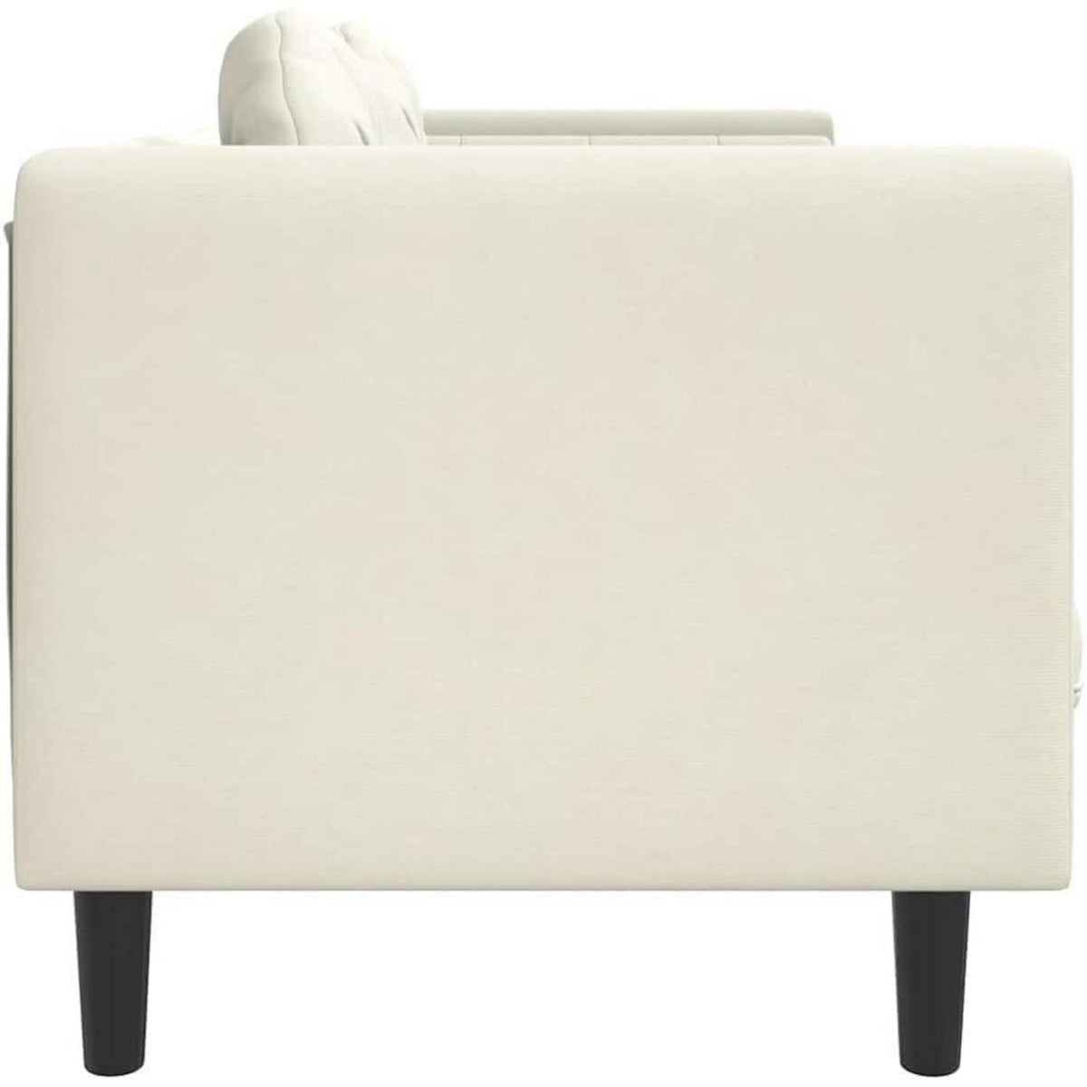 Modernes 2-Sitzer Sofa mit Samtbezug in Creme