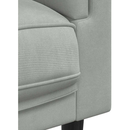 2-Sitzer Sofa Samt Hellgrau – Bequeme Couch für Wohnzimmer