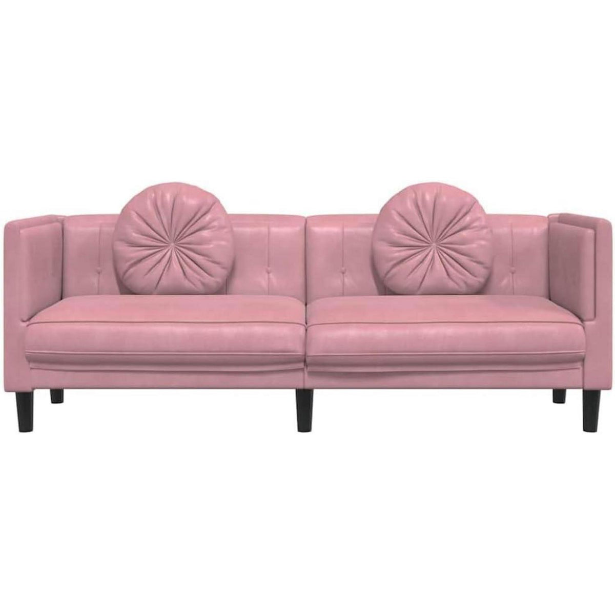 3-Sitzer Samtsofa Rosa – Bequeme Couch für Wohnzimmer