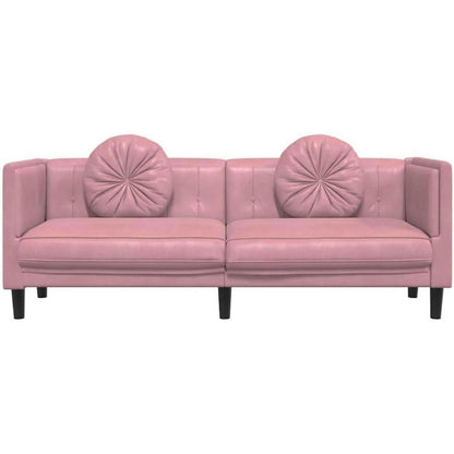 3-Sitzer Samtsofa Rosa – Bequeme Couch für Wohnzimmer