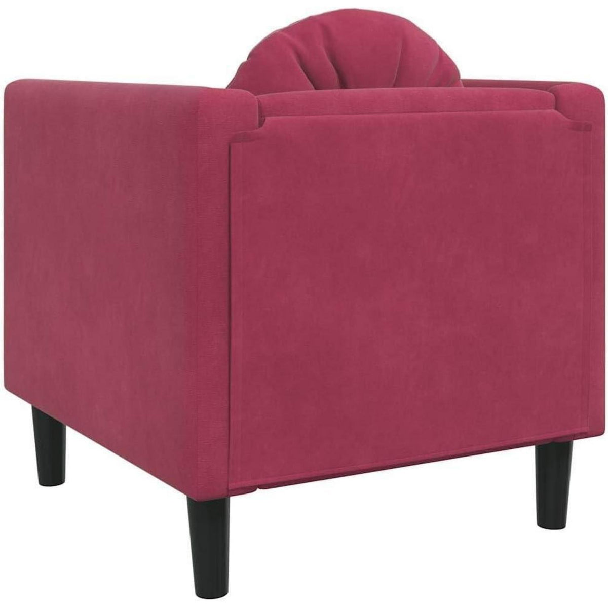 Modernes Samt Sofa 2-Sitzer Weinrot – Bequemes Wohnzimmer Sofa