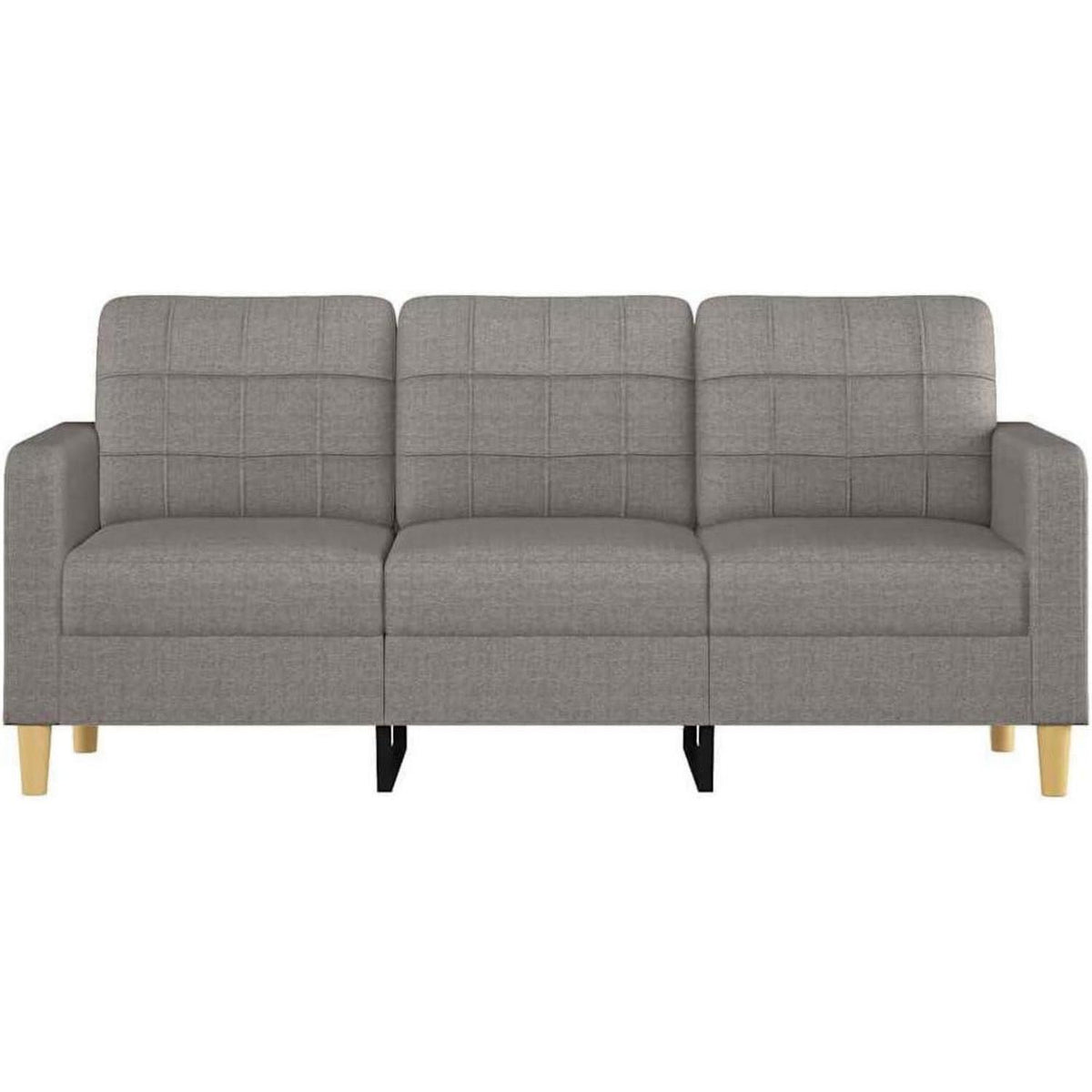 3-Sitzer Bodensofa mit Bettfunktion & Pillow Back – Taupe 180cm