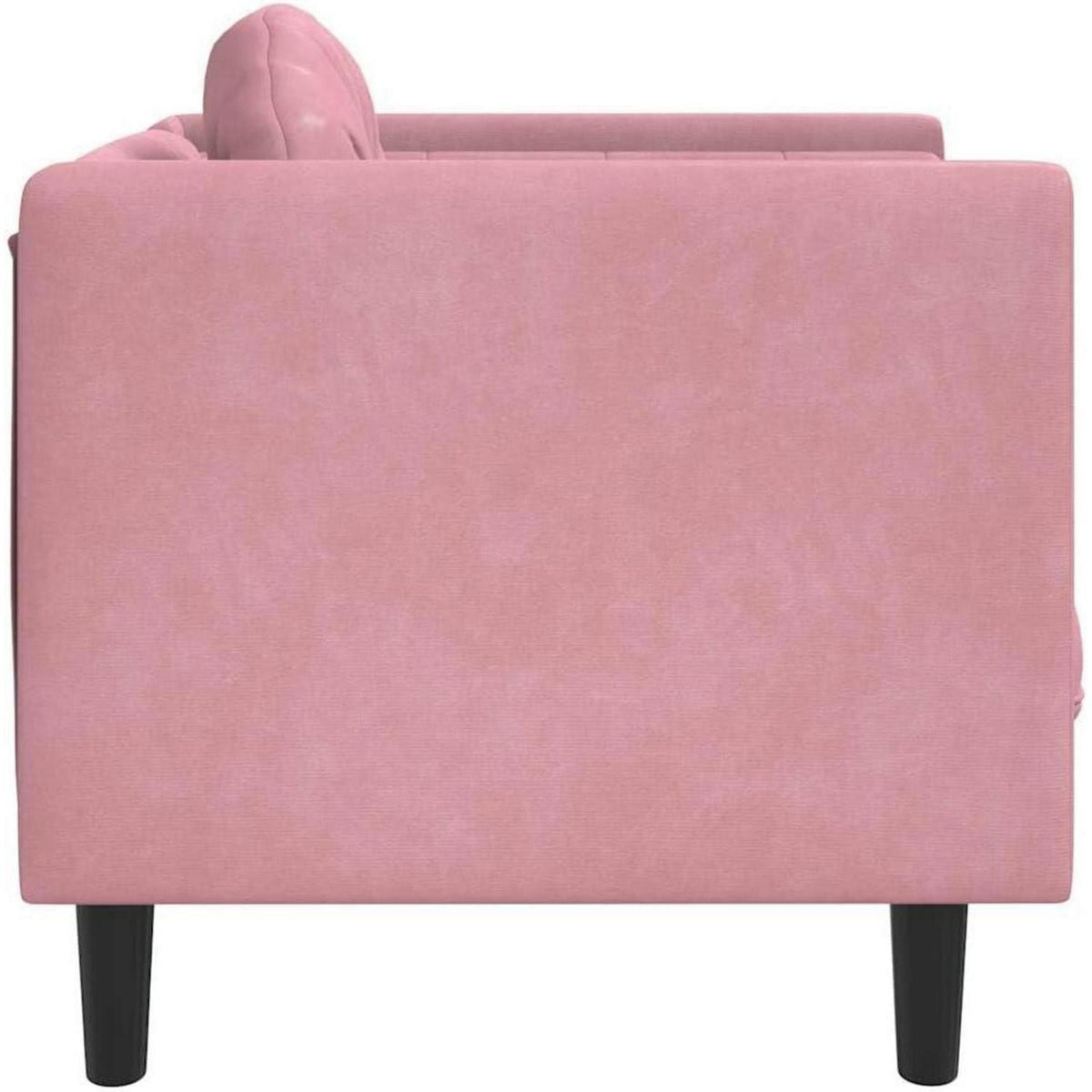 Modernes Samt Sofa 2-Sitzer Rosa – Bequemes Wohnzimmer Sofa