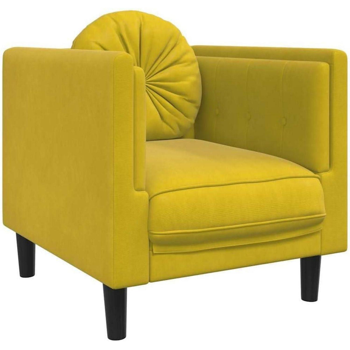 Samt Sofa Gelb – Modernes Wohnzimmer Sofa mit Kissen