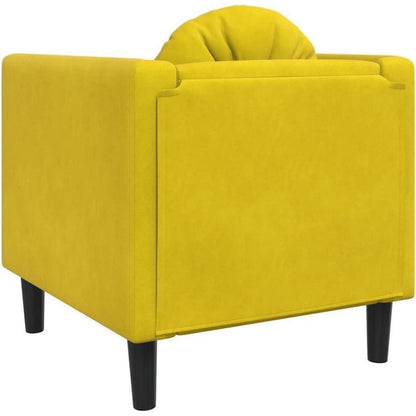 Samt Sofa Gelb – Modernes Wohnzimmer Sofa mit Kissen