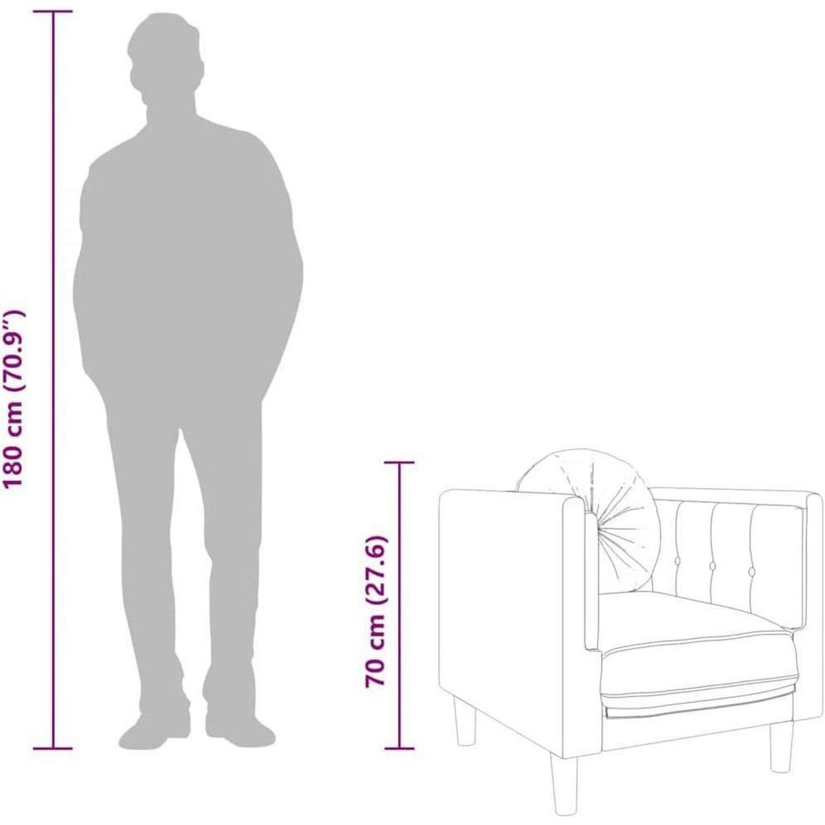 Samt Sofa Gelb – Modernes Wohnzimmer Sofa mit Kissen