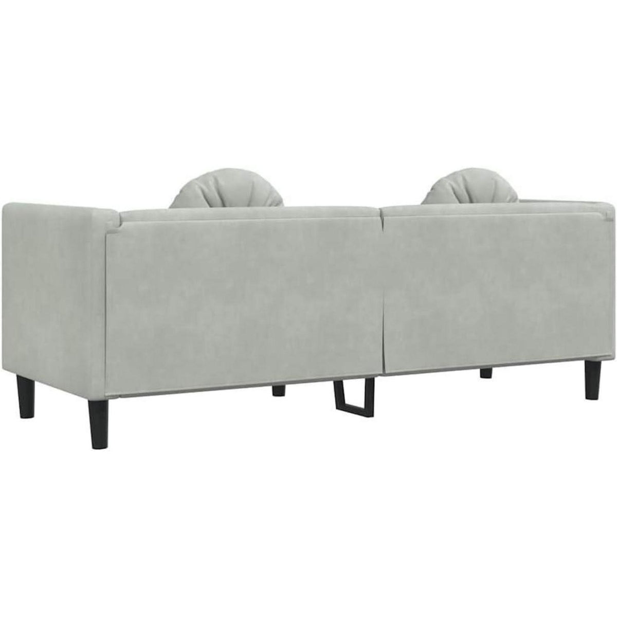 3-Sitzer Samt Sofa Modernes Wohnzimmer Sofa Hellgrau