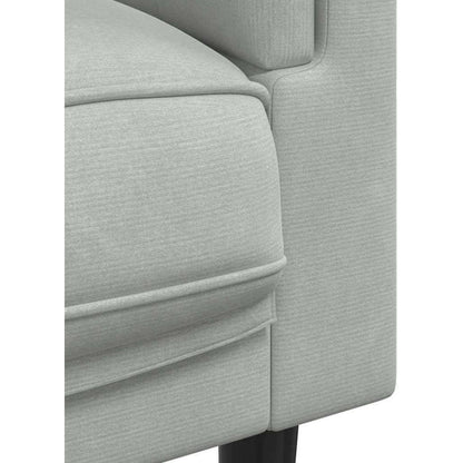 3-Sitzer Samt Sofa Modernes Wohnzimmer Sofa Hellgrau