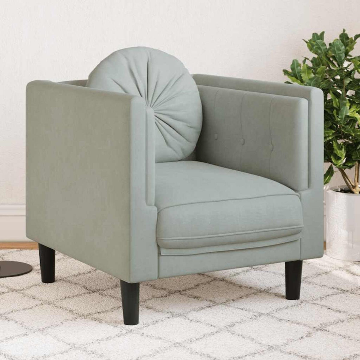 Samt Sofa Modernes Wohnzimmer Sofa Hellgrau 71x77x70cm