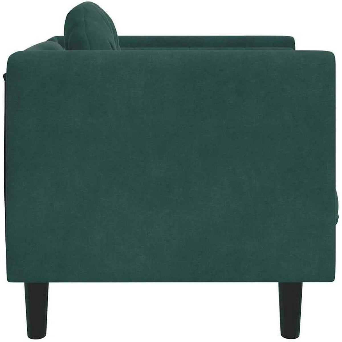 Gepolstertes Samtsofa Dunkelgrün – Modernes Wohnzimmer Sofa