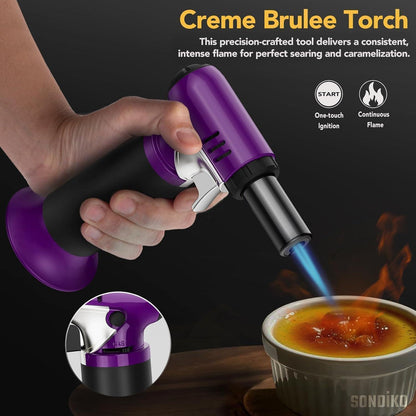 Nachfüllbarer Lötbrenner mit Brennstoffanzeige und einstellbarer Flamme