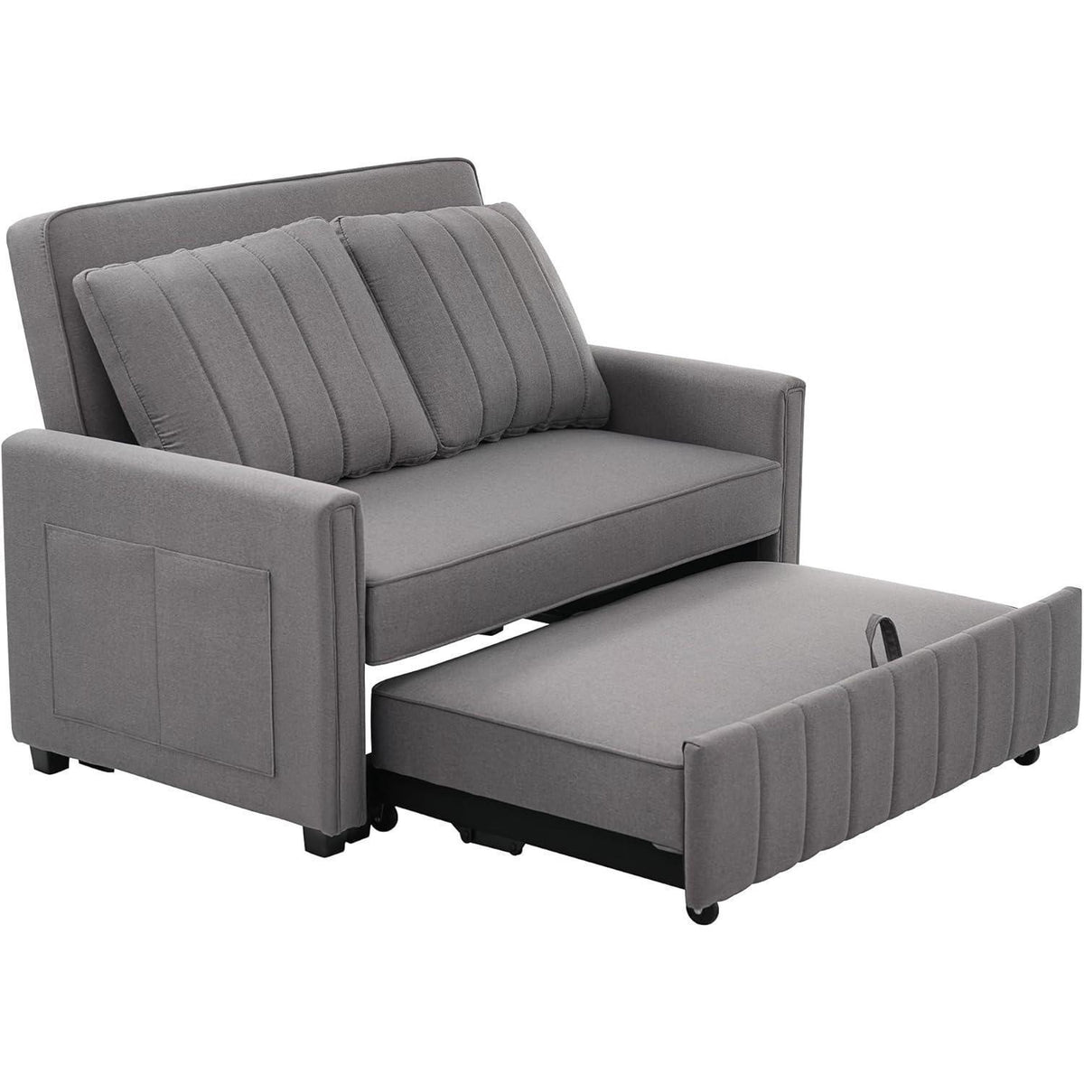 Klappsofa mit Schlaffunktion – Grau, 127x75x94cm