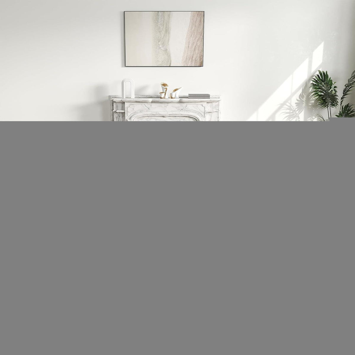 L-förmiges Sofa mit Cordstoff – Grün, 4-Sitzer + Hocker