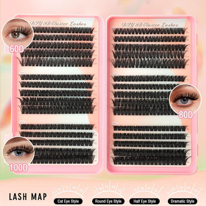 Wimpern Extensions Kit 580 St. | 10-16mm | Kleber & Entferner