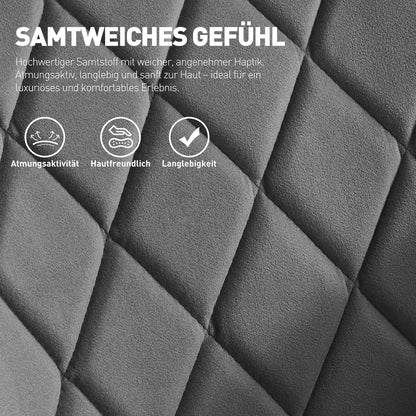 Drehbarer Esszimmerstuhl Set Samt Grau – 4er Pack