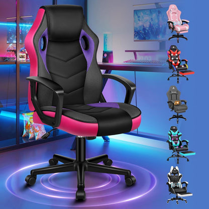 Ergonomischer Gaming-Schreibtischstuhl Lila Mega, 150 kg belastbar