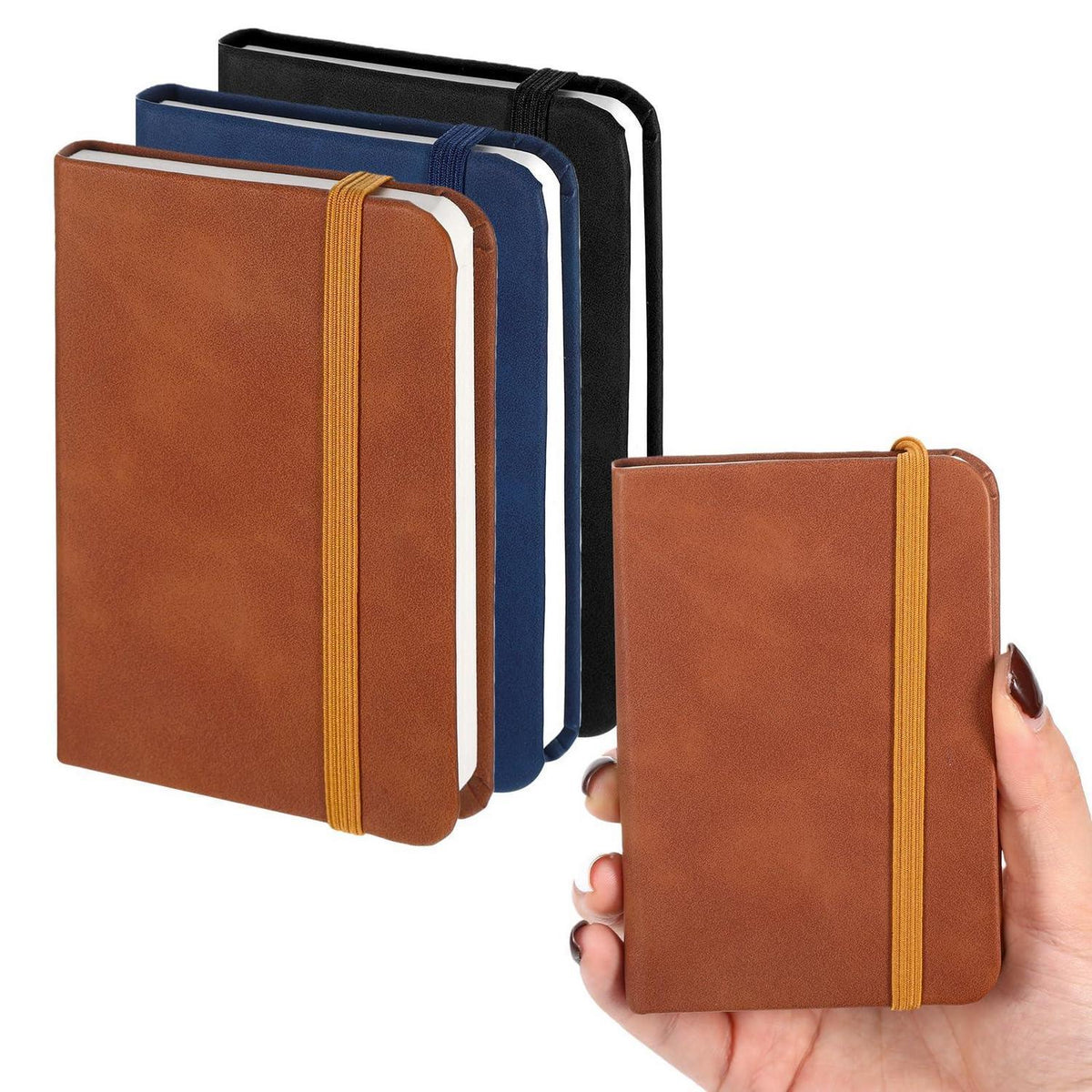 Mini Notizbücher Set 3er-Pack A7 – Klein, Praktisch & Farbig