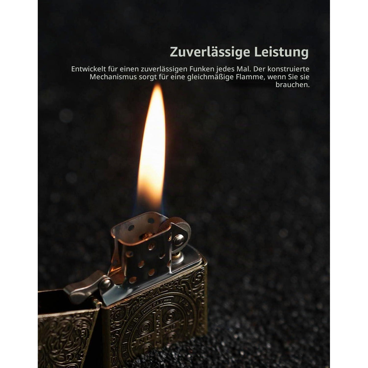Vintage Benzinfeuerzeug aus Messing – Constantine Design