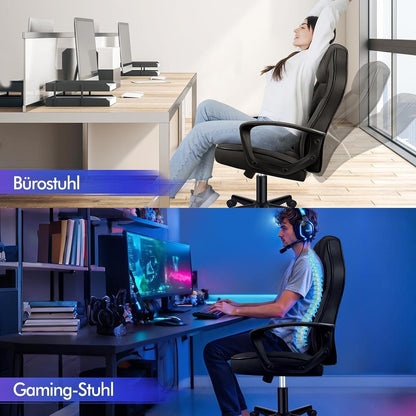 Ergonomischer Gaming-Schreibtischstuhl, höhenverstellbar, 150 kg belastbar