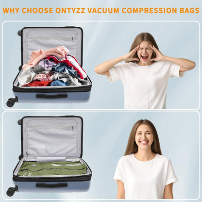 Wiederverwendbare Vakuumbeutel Kleidung – 3er Set mit Pumpe