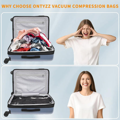 Wiederverwendbare Vakuumbeutel Kleidung – 3er Set mit Pumpe