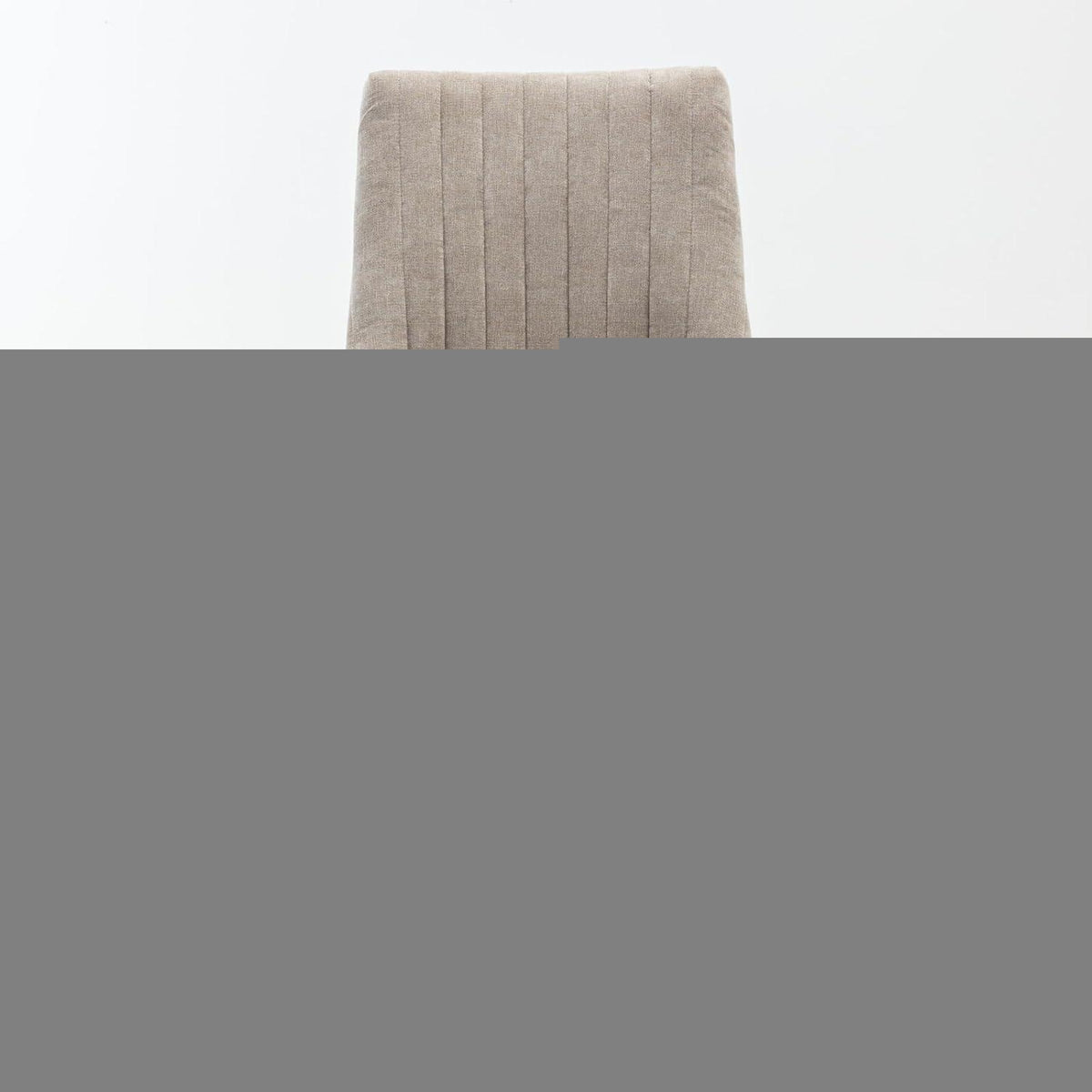 Esszimmerstühle 6er Set, Beige – Massivholz & Chenille-Stoff
