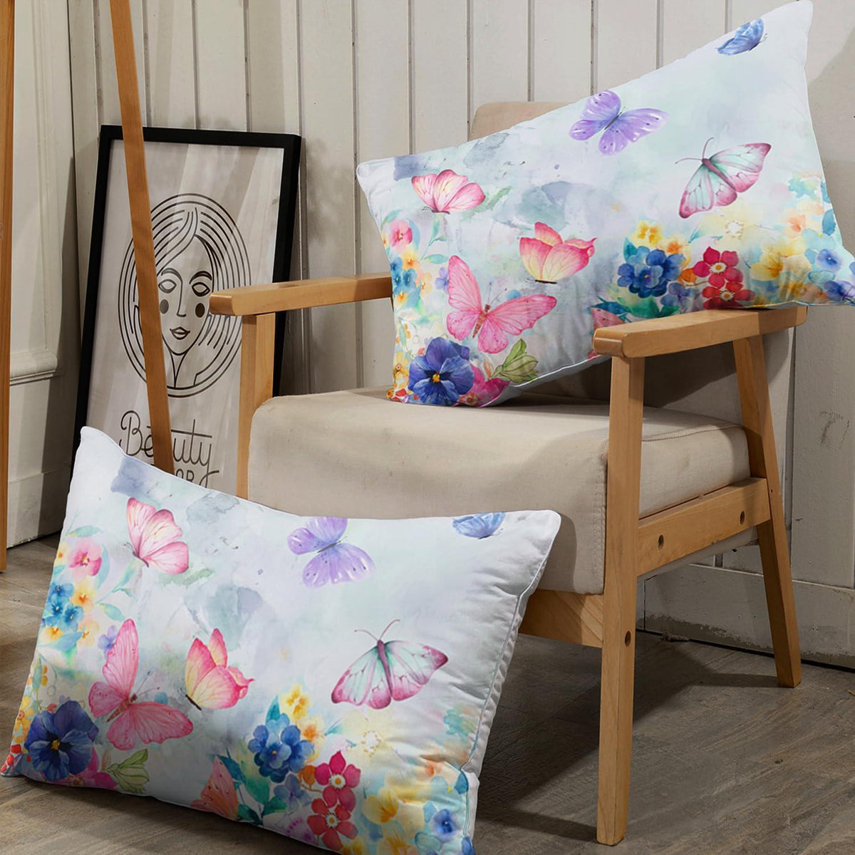 Bettwäsche-Set Schmetterlinge 200x200 cm, bunt & weich