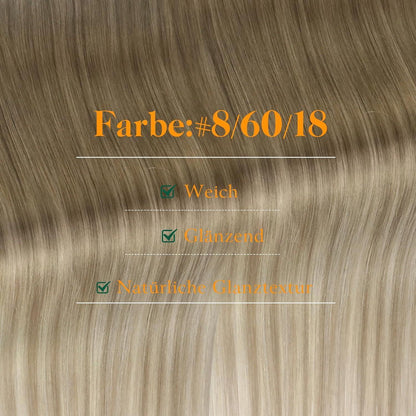 Echthaar Tape Extensions Braun Balayage Ombre 55cm