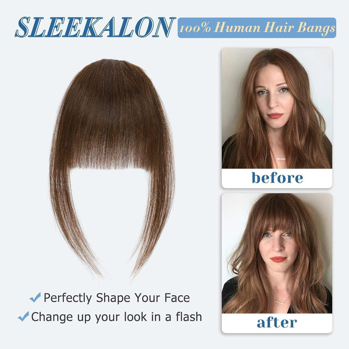 Clip in Pony Echthaar Dunkelblond – Ordentlicher Gerader Pony